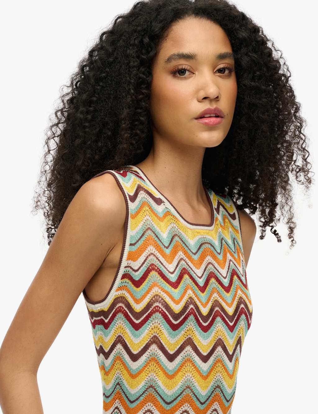 Knitted Colour Block Midi Bodycon Dress 4 of 4