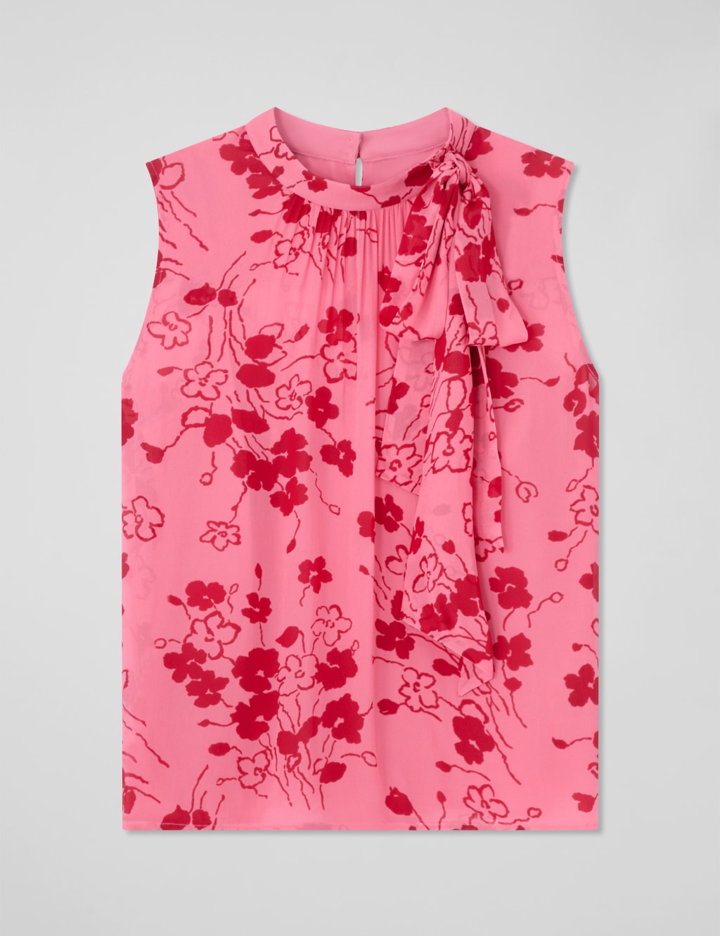 Floral Tie Neck Blouse 2 of 3