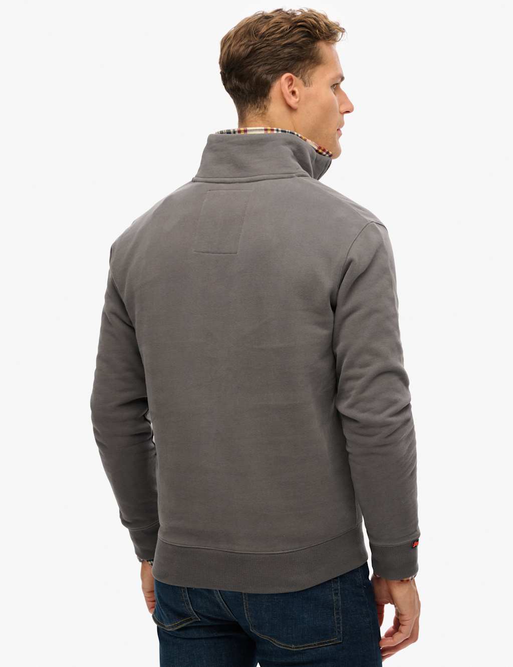 Cotton Rich Funnel Neck Henley Sweatshirt 3 of 6