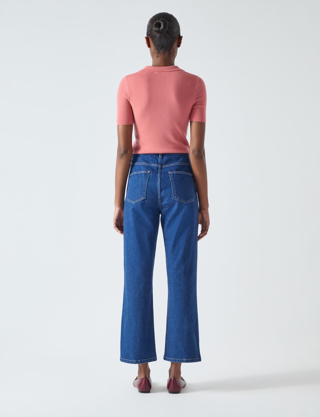 Cotton Rich Embroidered Collared Knitted Top 4 of 4