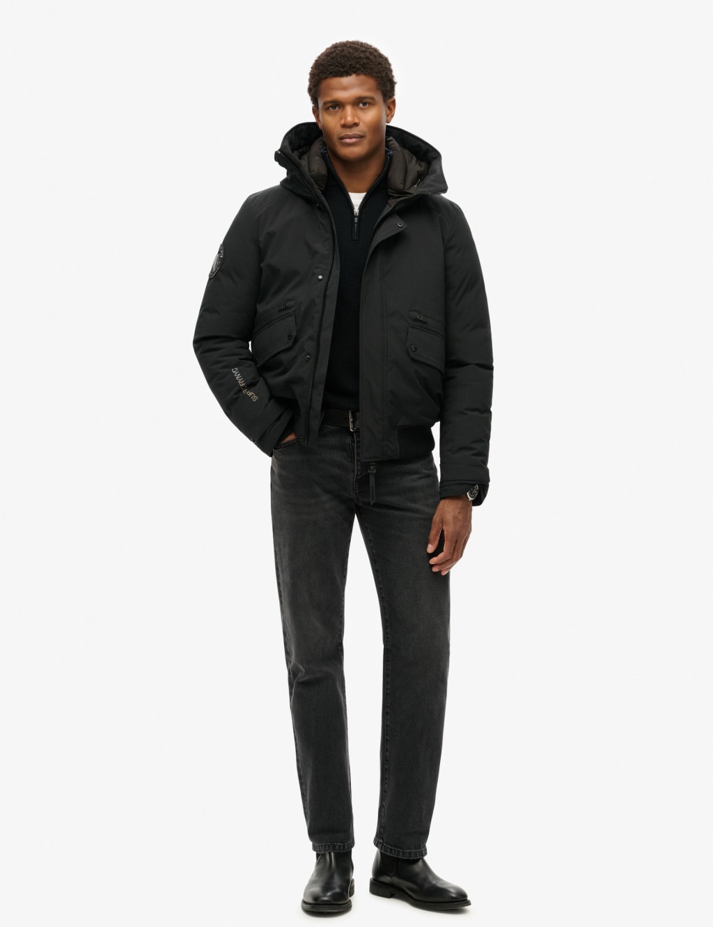 Padded Hooded Bomber Jacket 2 of 5