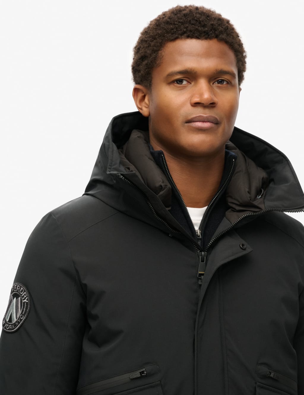 Padded Hooded Bomber Jacket