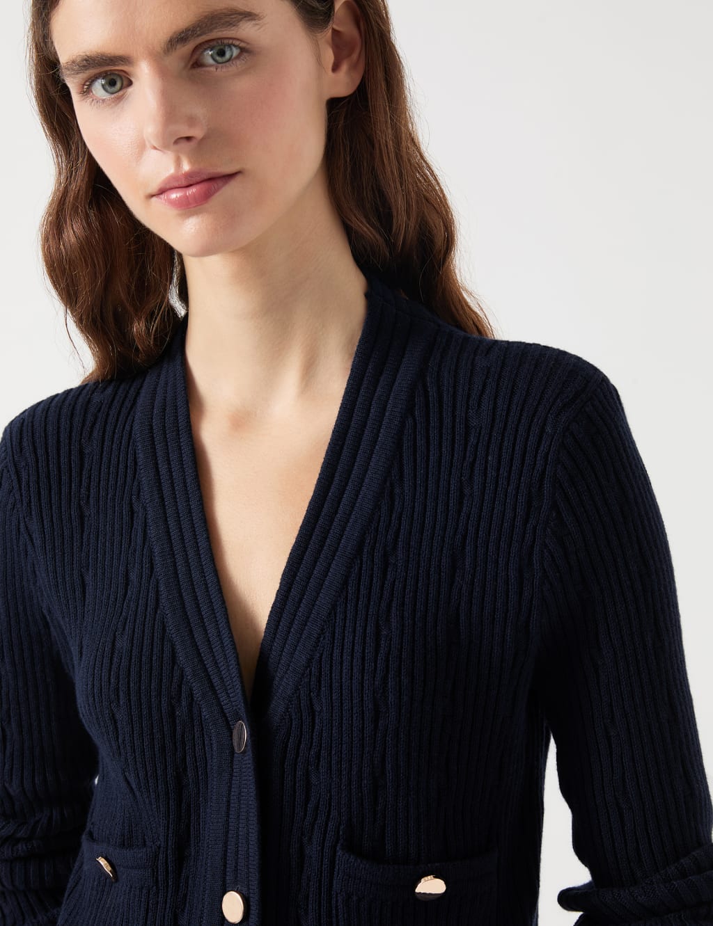 Cotton Rich Ribbed Cropped Cardigan 4 of 4