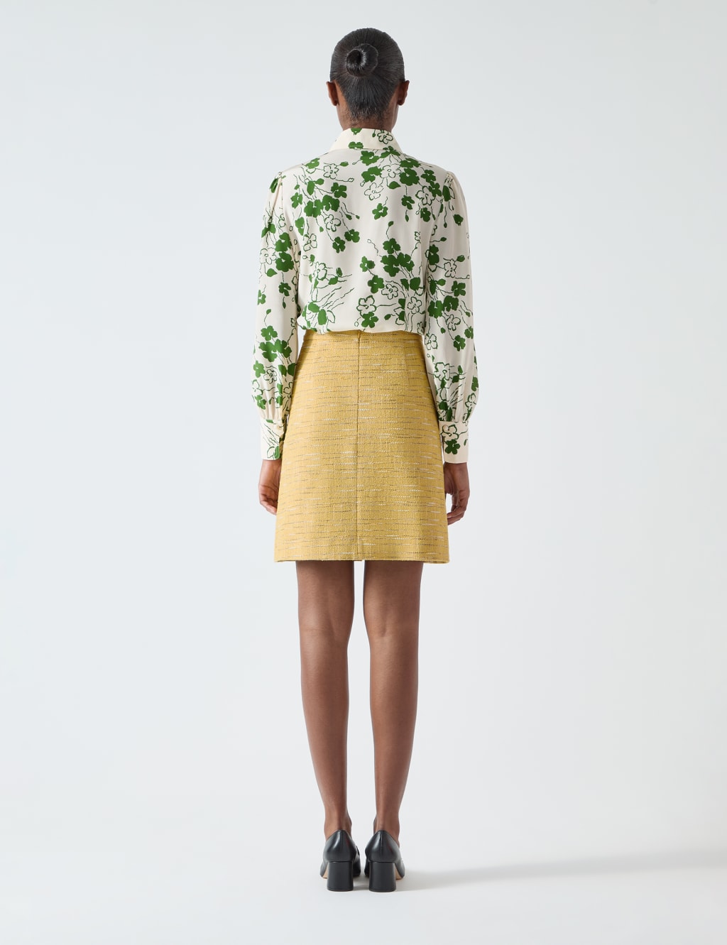 Cotton Blend Tweed Mini Pencil Skirt 3 of 4