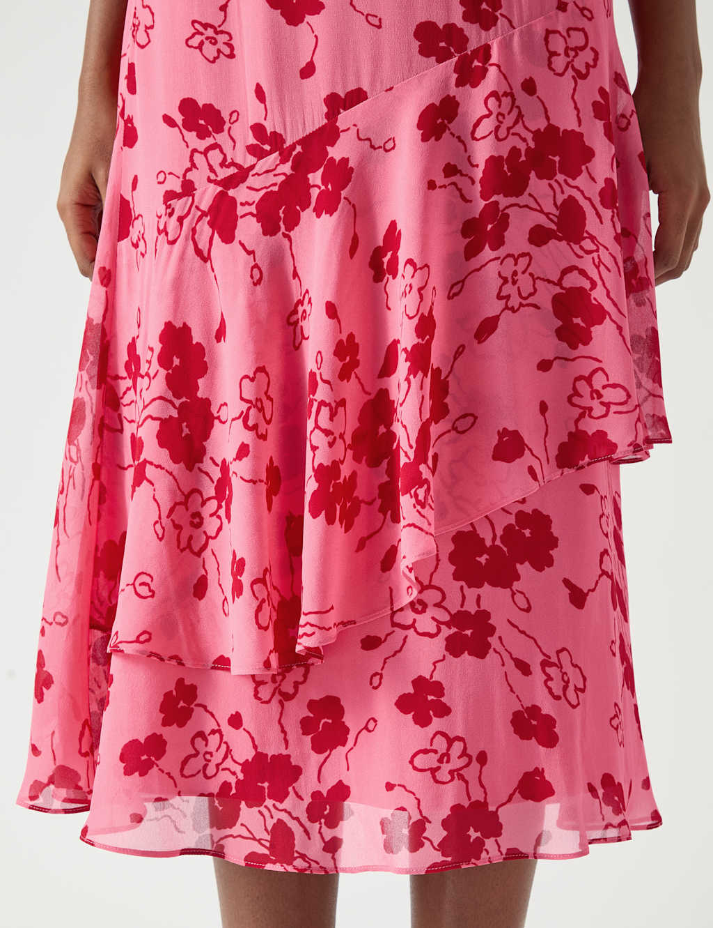 Floral Midi Tiered Skirt 4 of 4