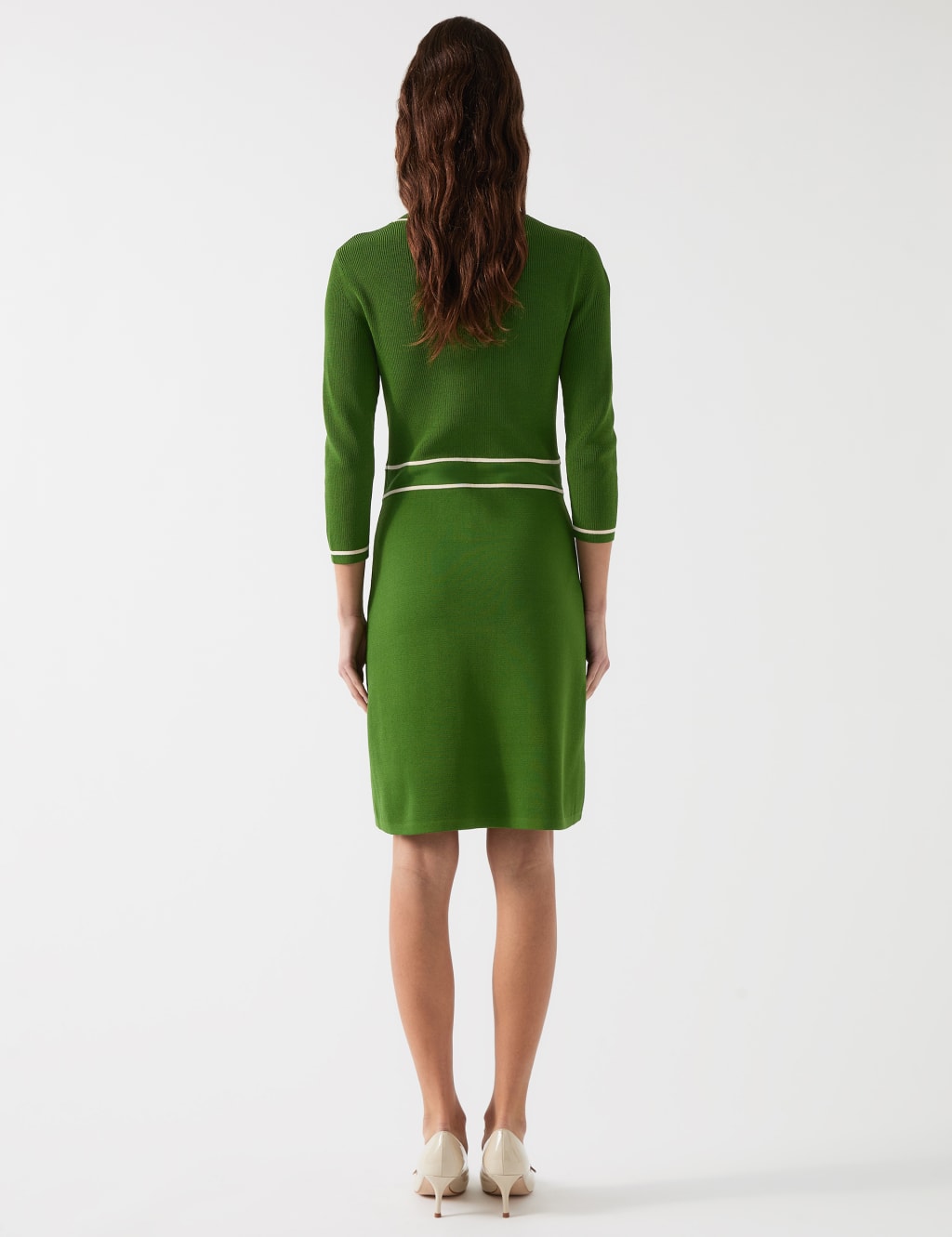 Knitted Button Detail Mini Tailored Dress 3 of 4