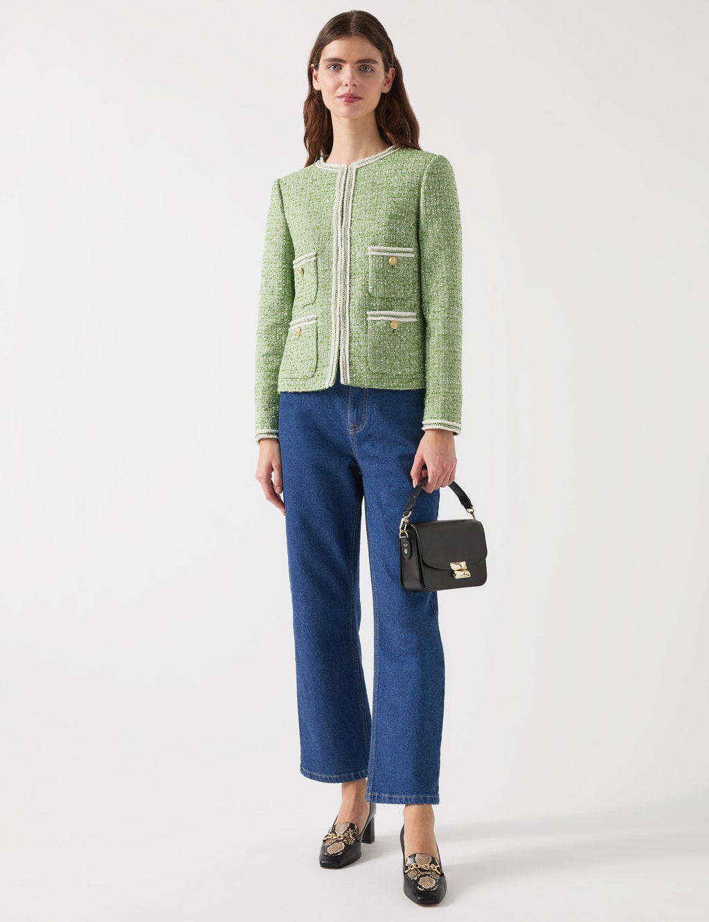 Tweed Collarless Jacket 3 of 4