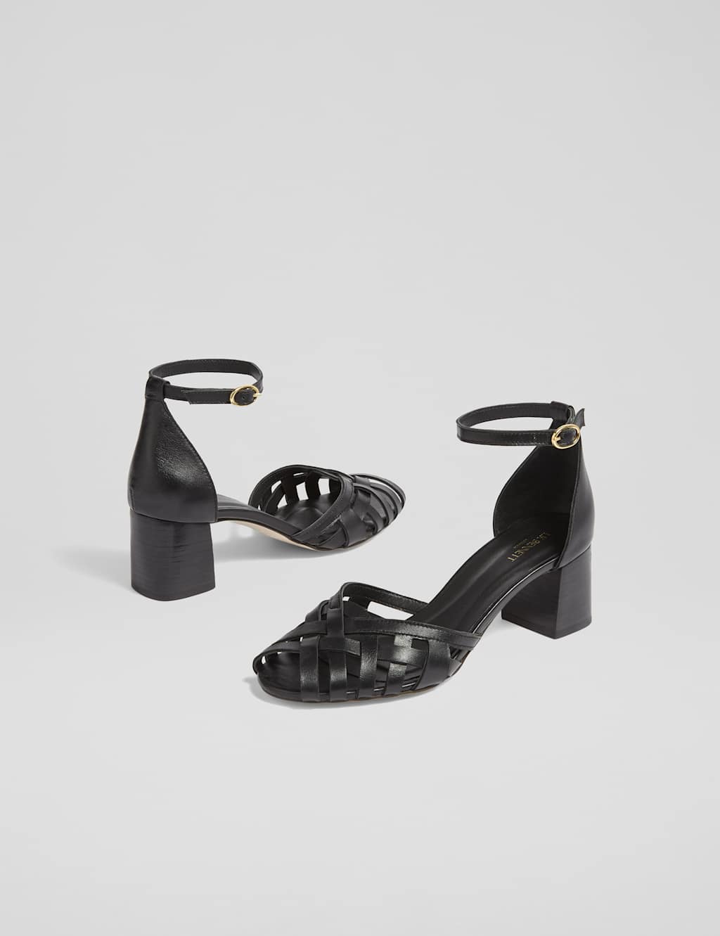 Leather Woven Ankle Strap Sandals 3 of 4