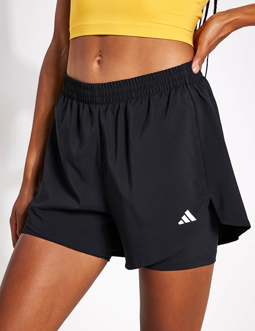 Adidas double layer shorts on sale