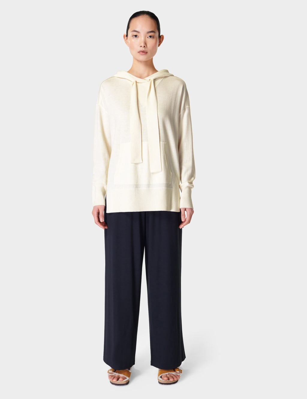 Modal Rich High Waisted Wide Leg Joggers 1 of 3