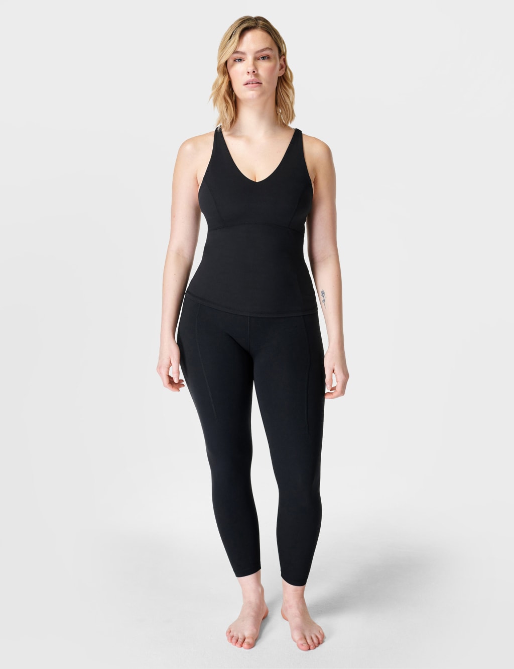 Super Soft V-Neck Strappy Fitted Vest Top 1 of 4