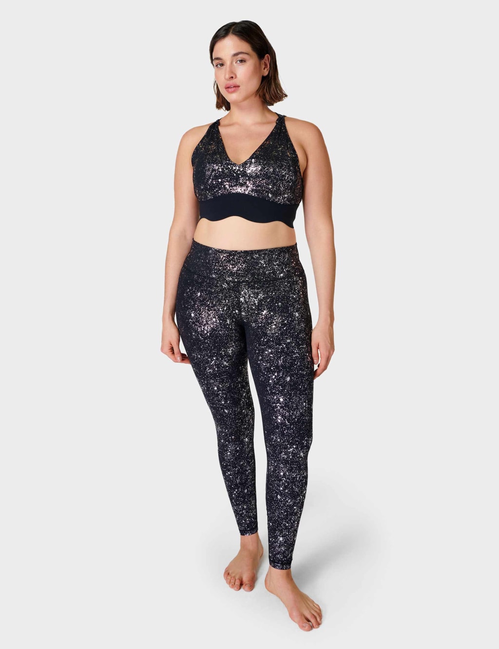 Goddess Metallic Non Wired Sports Bra 2 of 6