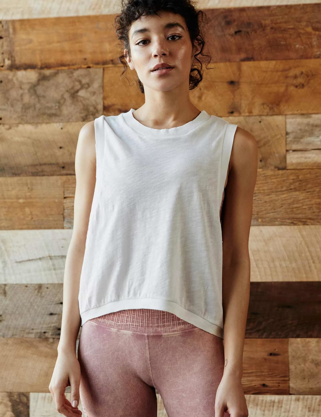 Love Cotton Rich Crew Neck Crop Vest Top 5 of 6