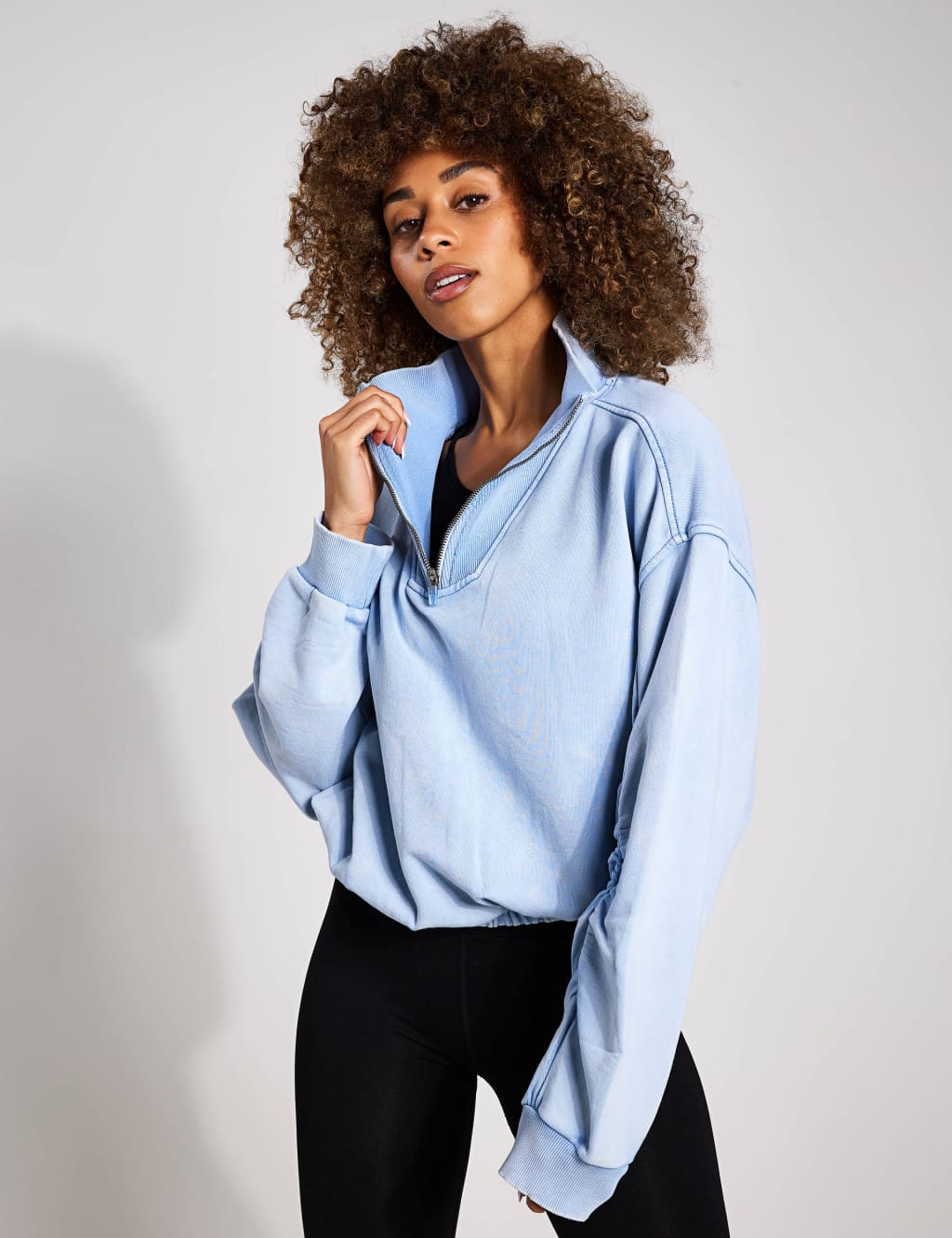 Valley Girl Pure Cotton Half Zip Sweatshirt