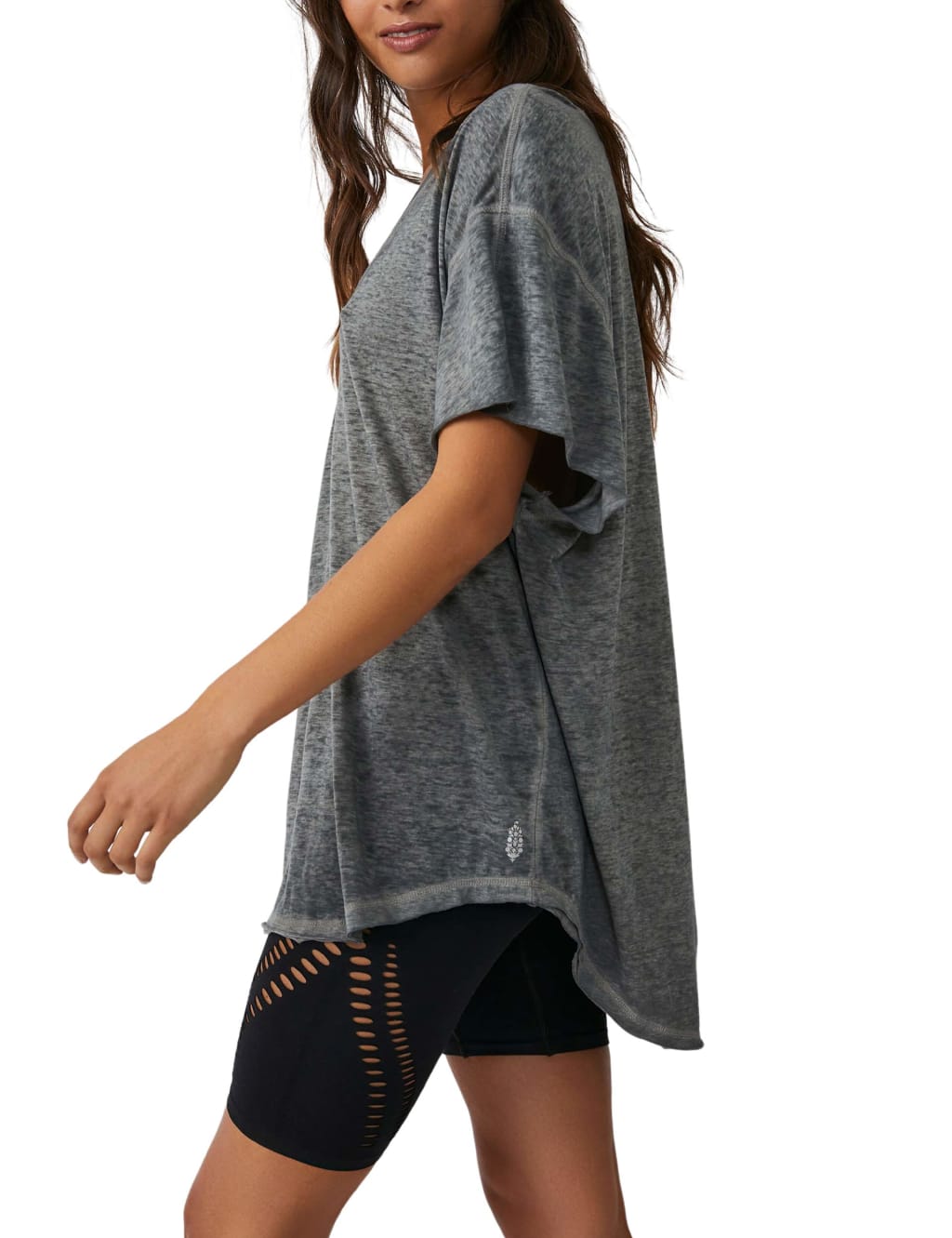 Talk Tough V-Neck Relaxed Longline T-Shirt 4 of 4