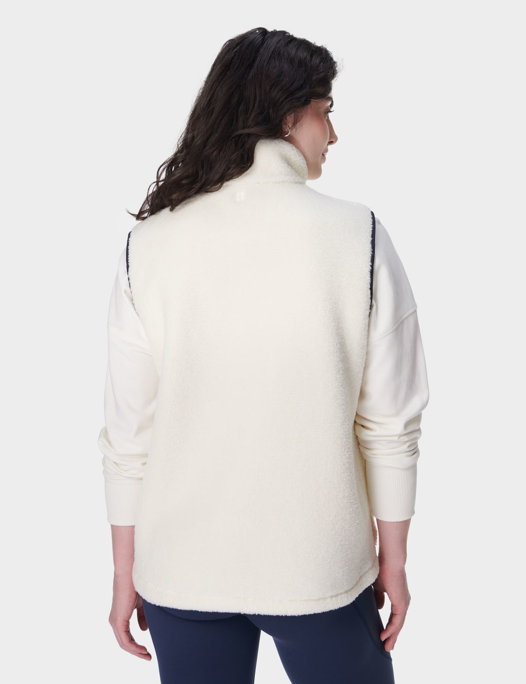Plush Zip Up Funnel Neck Fleece Gilet 6 of 9