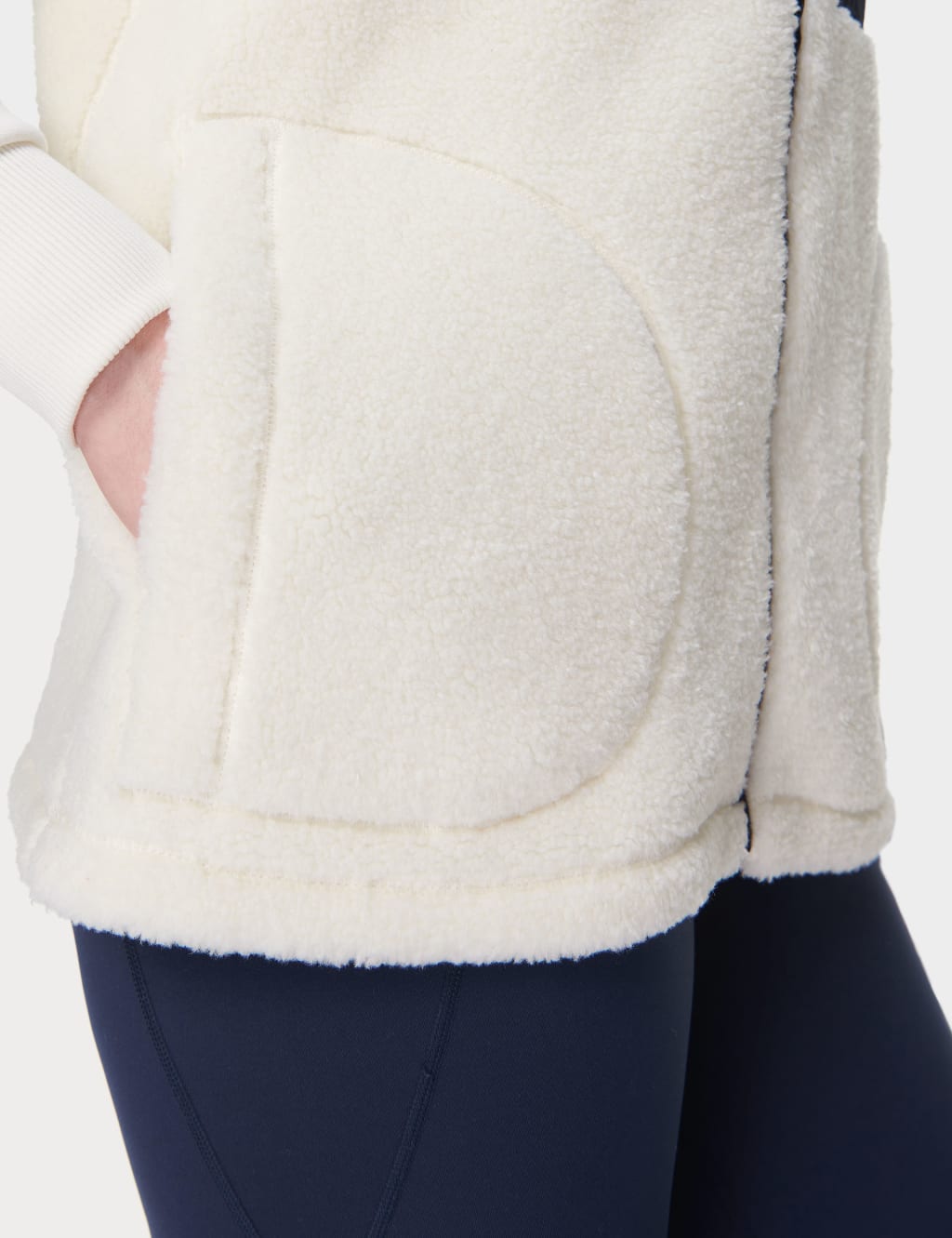 Plush Zip Up Funnel Neck Fleece Gilet 8 of 9