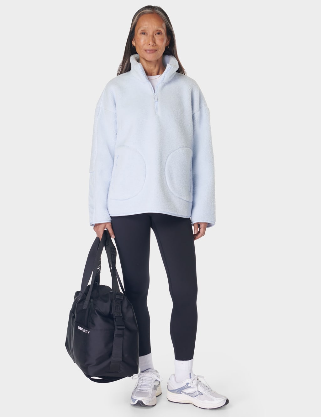 Plush Funnel Neck Half Zip Fleece Jacket Sweaty Betty M S