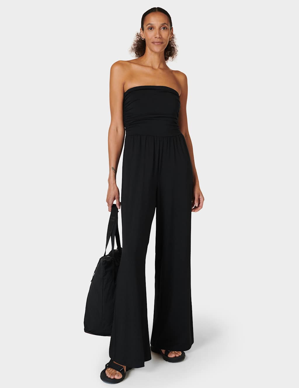 Modal Rich Bandeau Wide Leg Jumpsuit 3 of 7