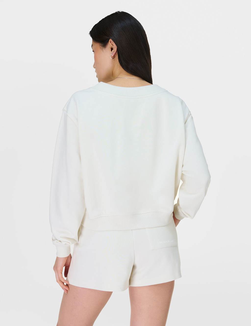 Revive Cotton Rich V-Neck Crop Sweatshirt 5 of 6