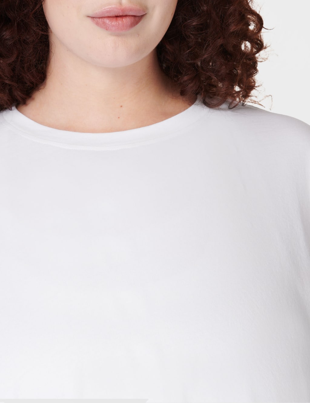 Essential Cotton Rich Crew Neck Crop T-Shirt 7 of 7