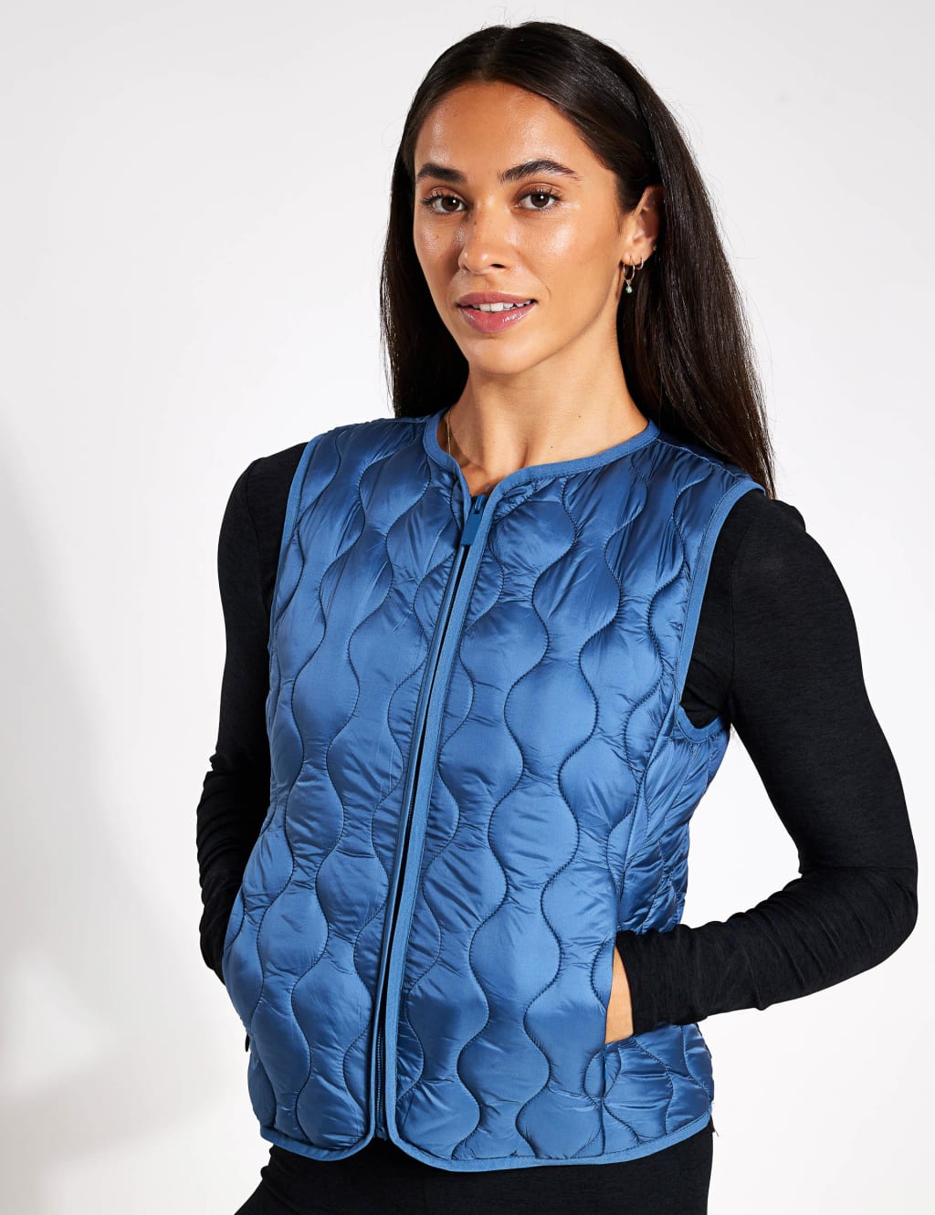 Kenal Quilted Collarless Gilet 2 of 5