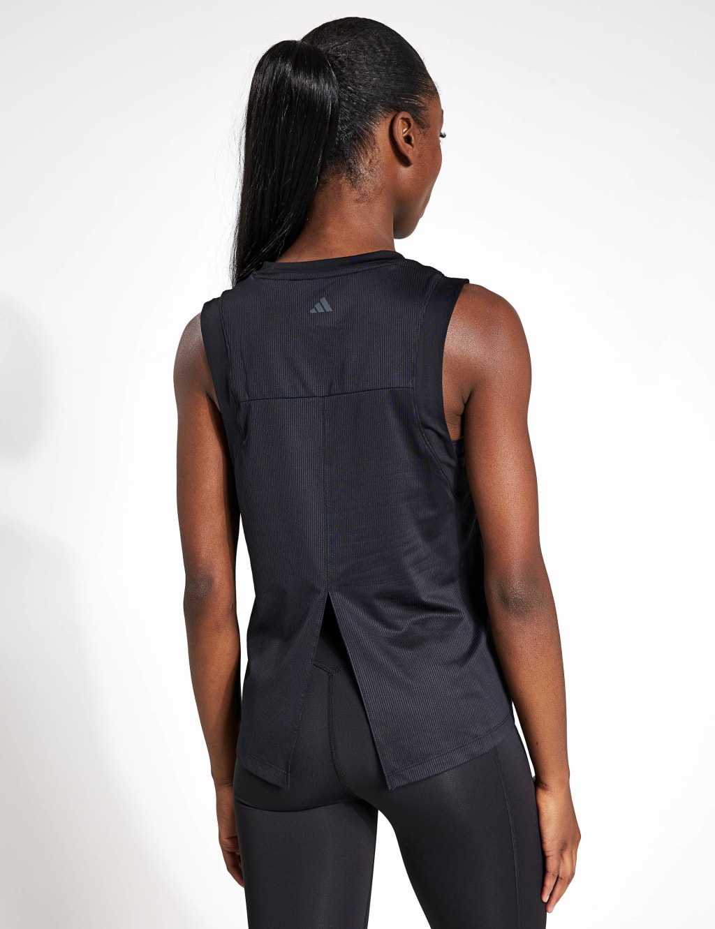 Studio Crew Neck Tie Back Relaxed Vest Top Adidas M S
