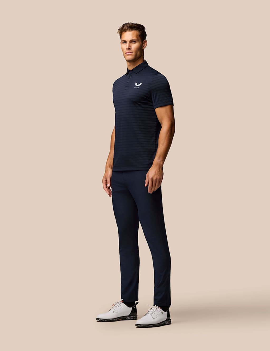 Pinnacle Striped Textured Polo Shirt 3 of 6