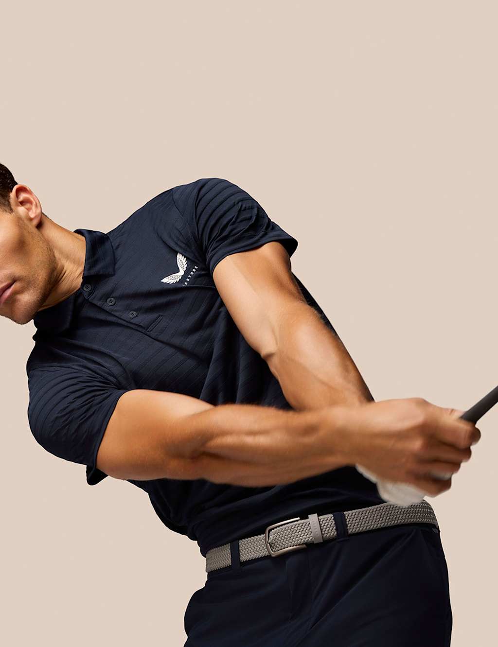 Pinnacle Striped Textured Polo Shirt 5 of 6
