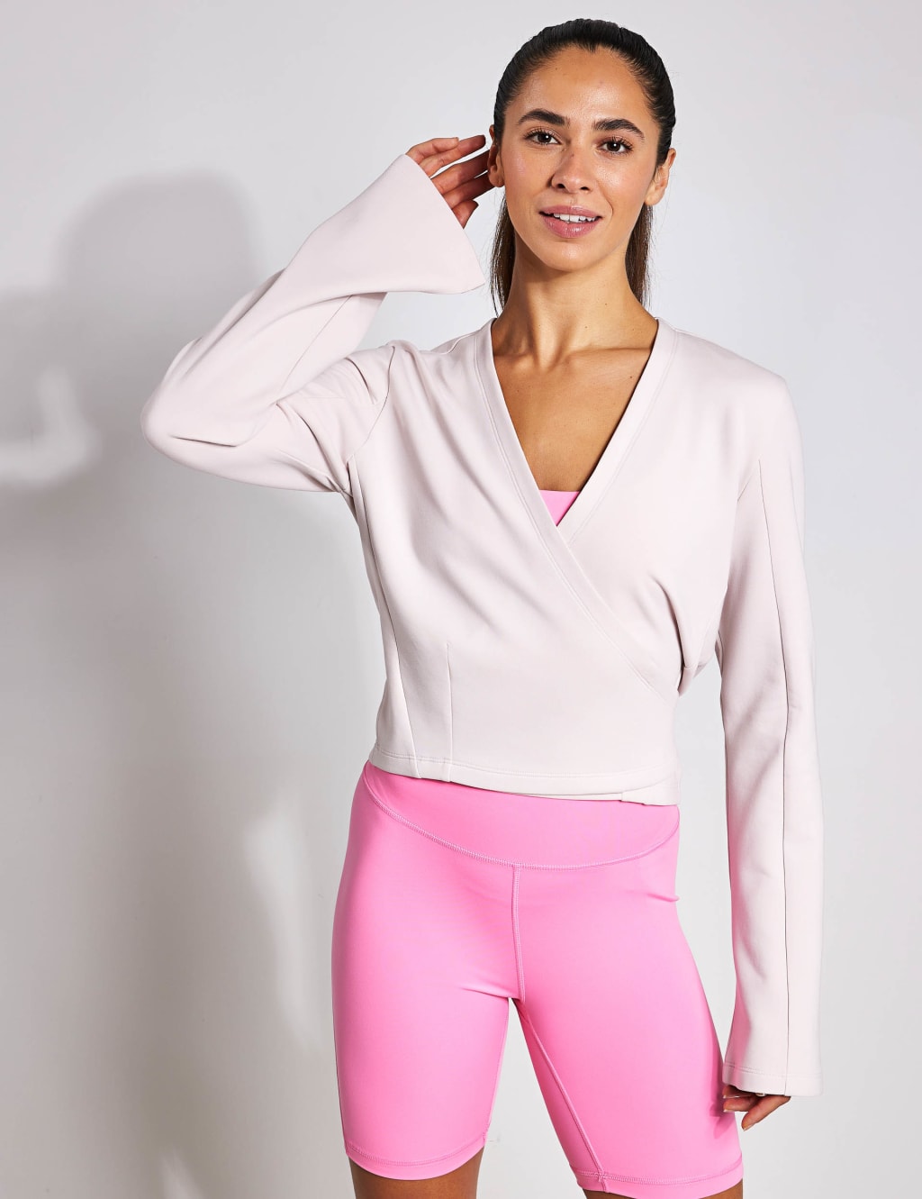 V Neck Tie Back Yoga Top