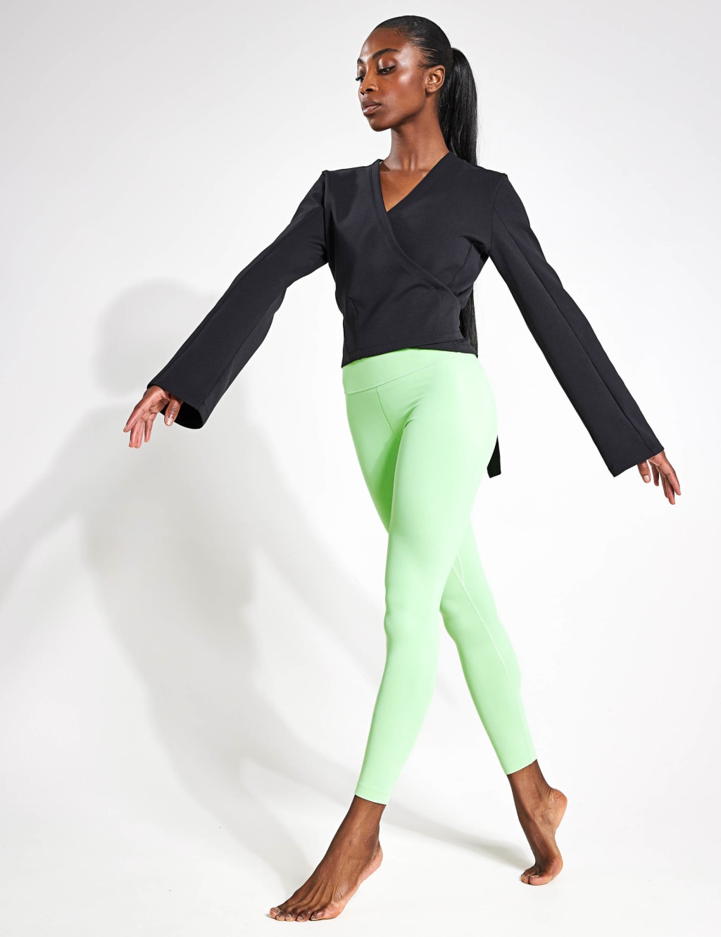 V-Neck Tie Back Yoga Top 3 of 5