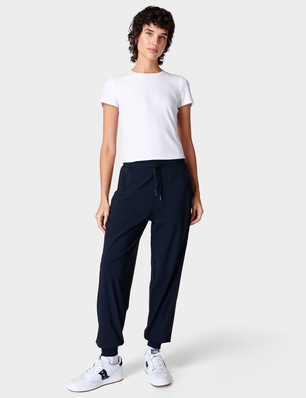 High waisted cuffed sweatpants hotsell