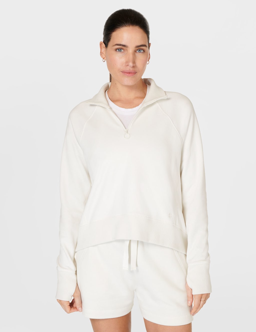 Cotton white sweatshirt hot sale