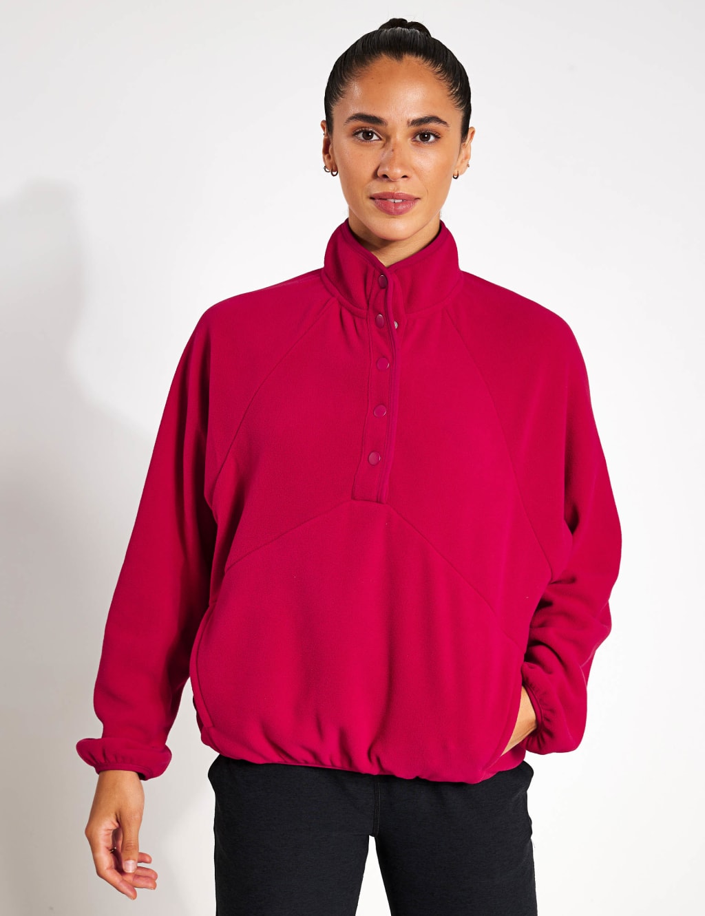 Marks and spencer funnel neck fleece online