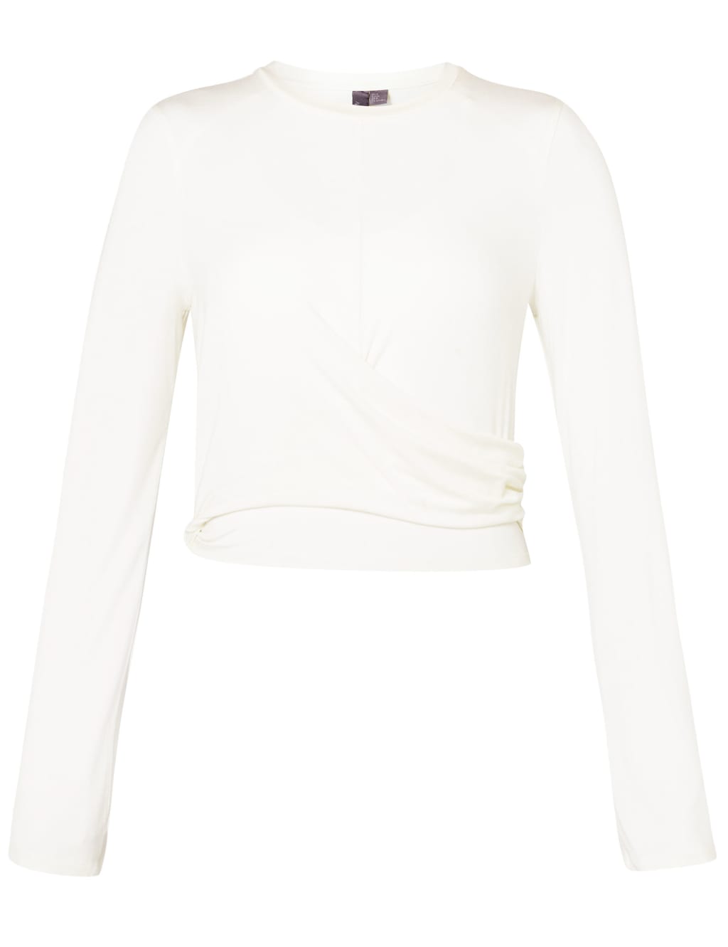 Modal Rich Round Neck Wrap Front Top 2 of 7