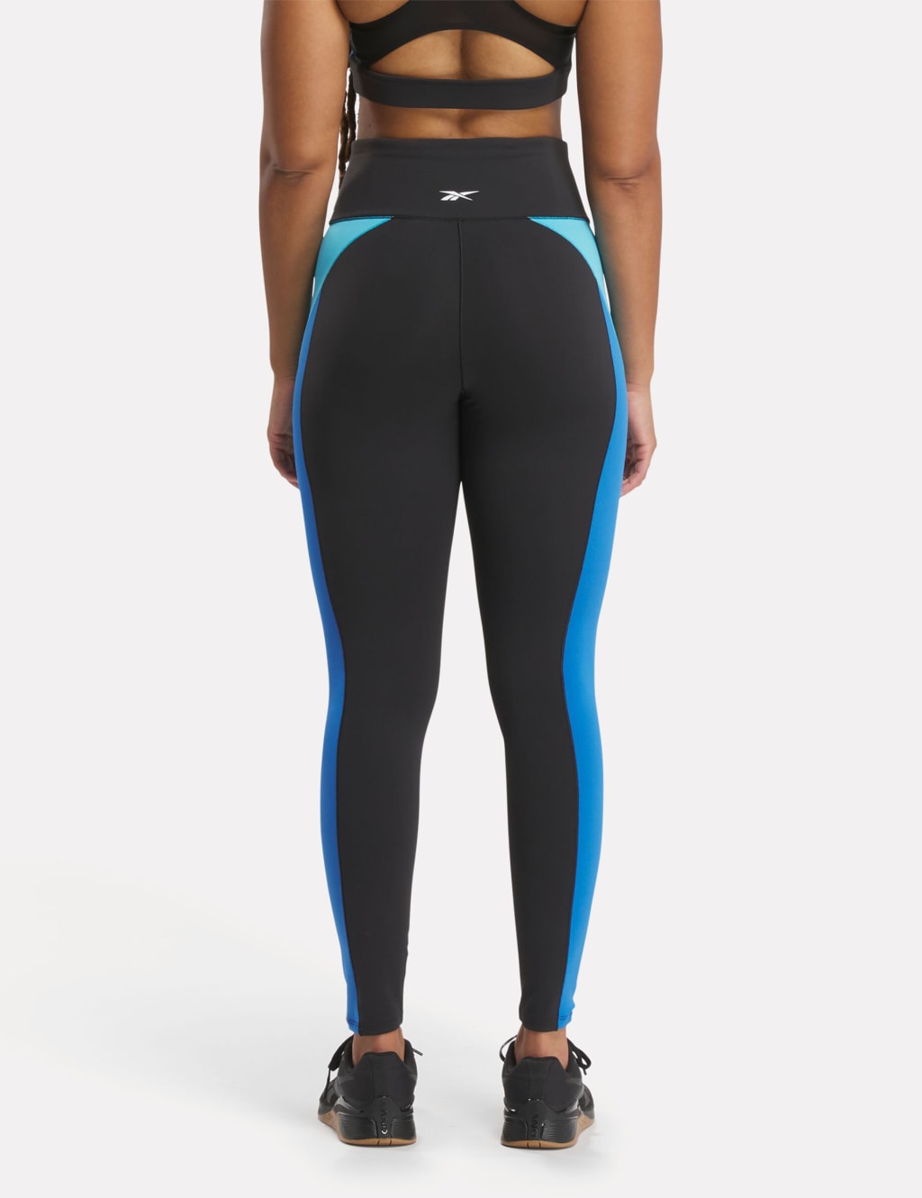 Lux Colour Block High Waisted Leggings Reebok M S