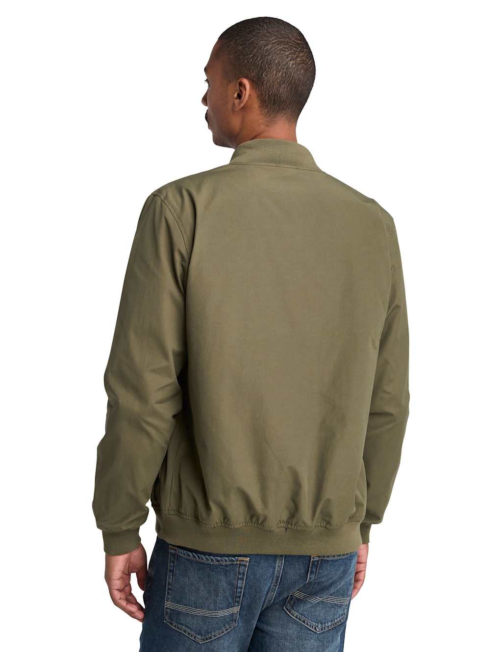 Cotton Blend Water Repellent Bomber Jacket 4 of 5