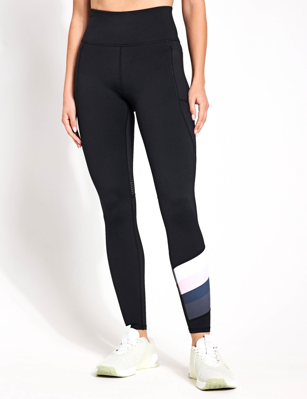Striped high waisted leggings shop