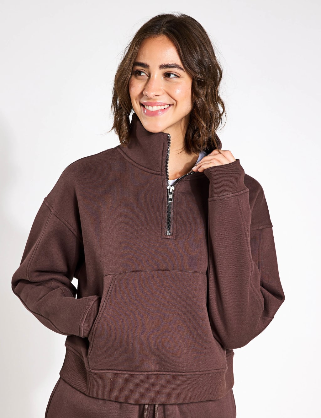 Rihanna Cotton Rich Half Zip Sweatshirt 1 of 5