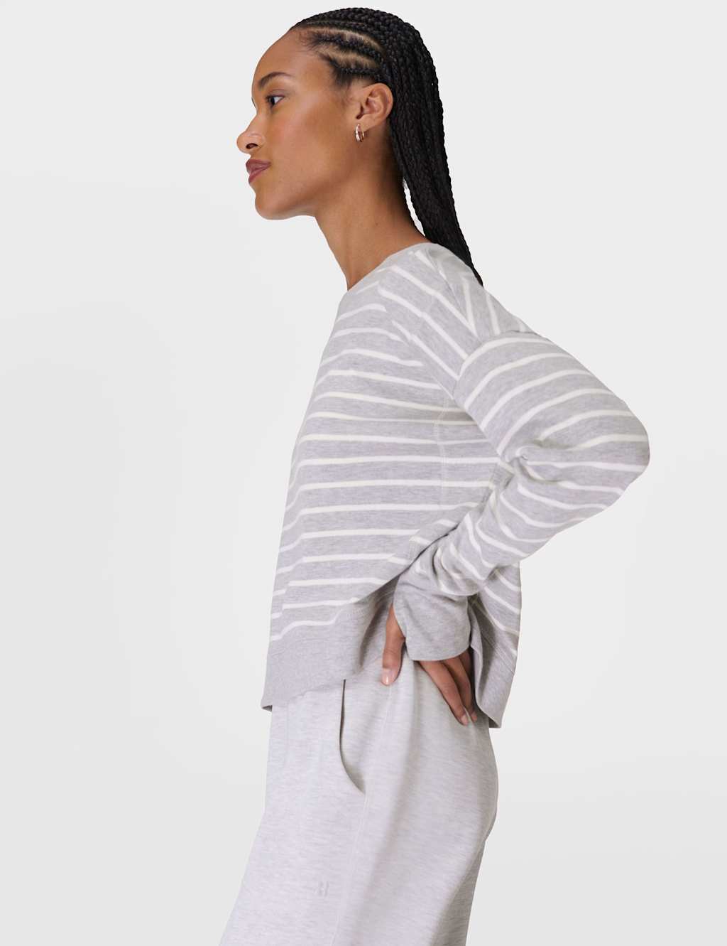 After Class Cotton Modal Crop Sweatshirt 4 of 8