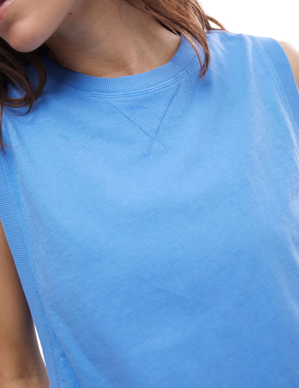Spin Pure Cotton Crew Neck Relaxed Vest Top 3 of 5