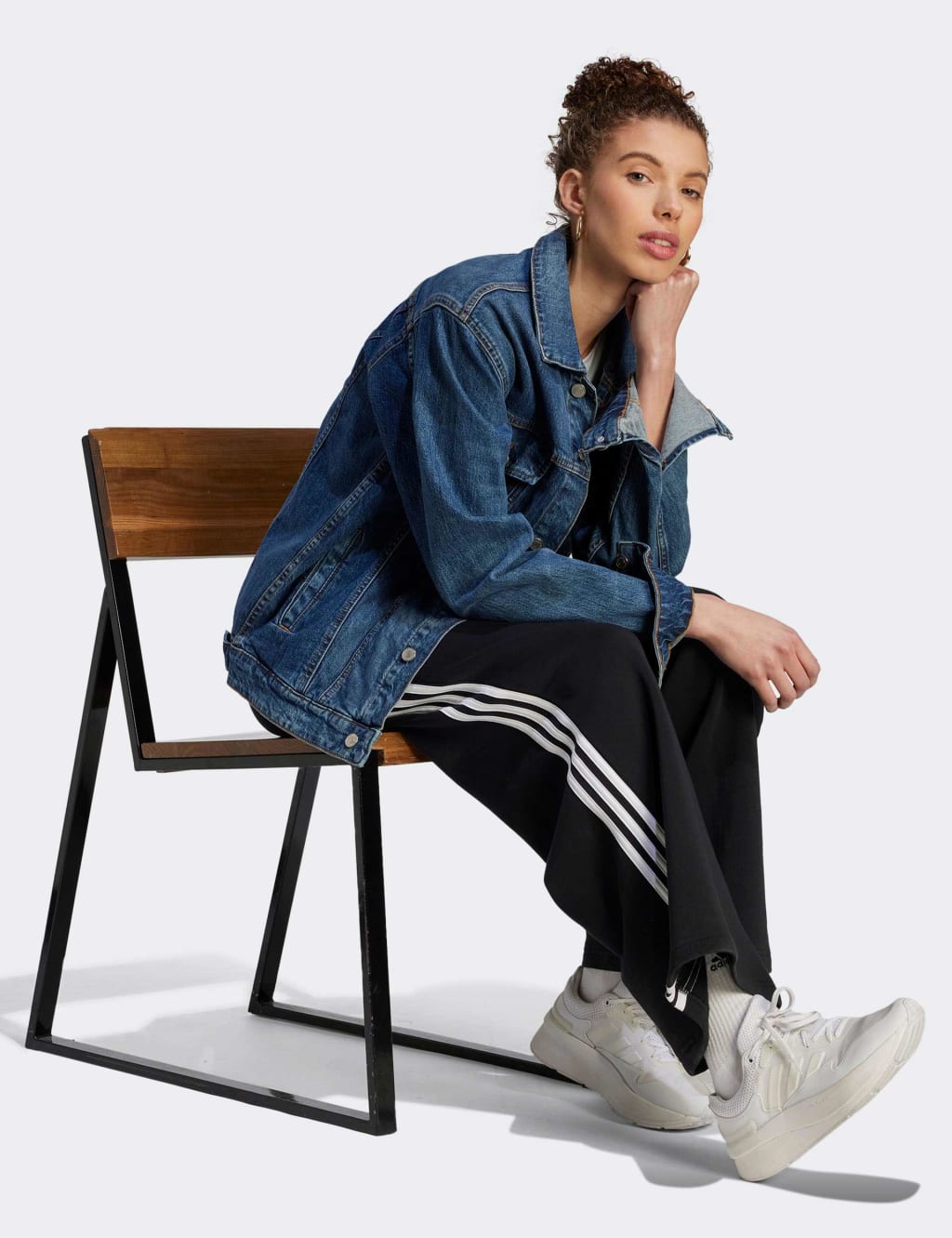 Essentials 3-Stripes Wide Leg Joggers 3 of 6
