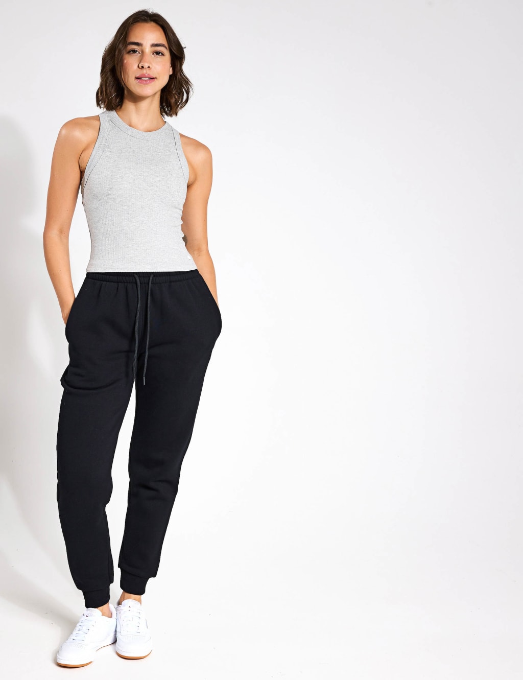 Harmony Cotton Rich Rib Crop Vest Top 2 of 5