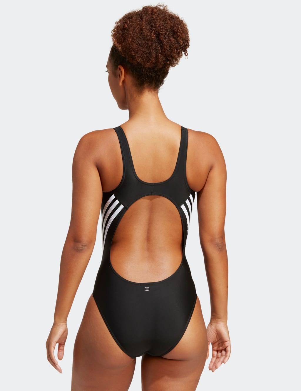 3 Stripes Scoop Neck Cut Out Swimsuit 4 of 6