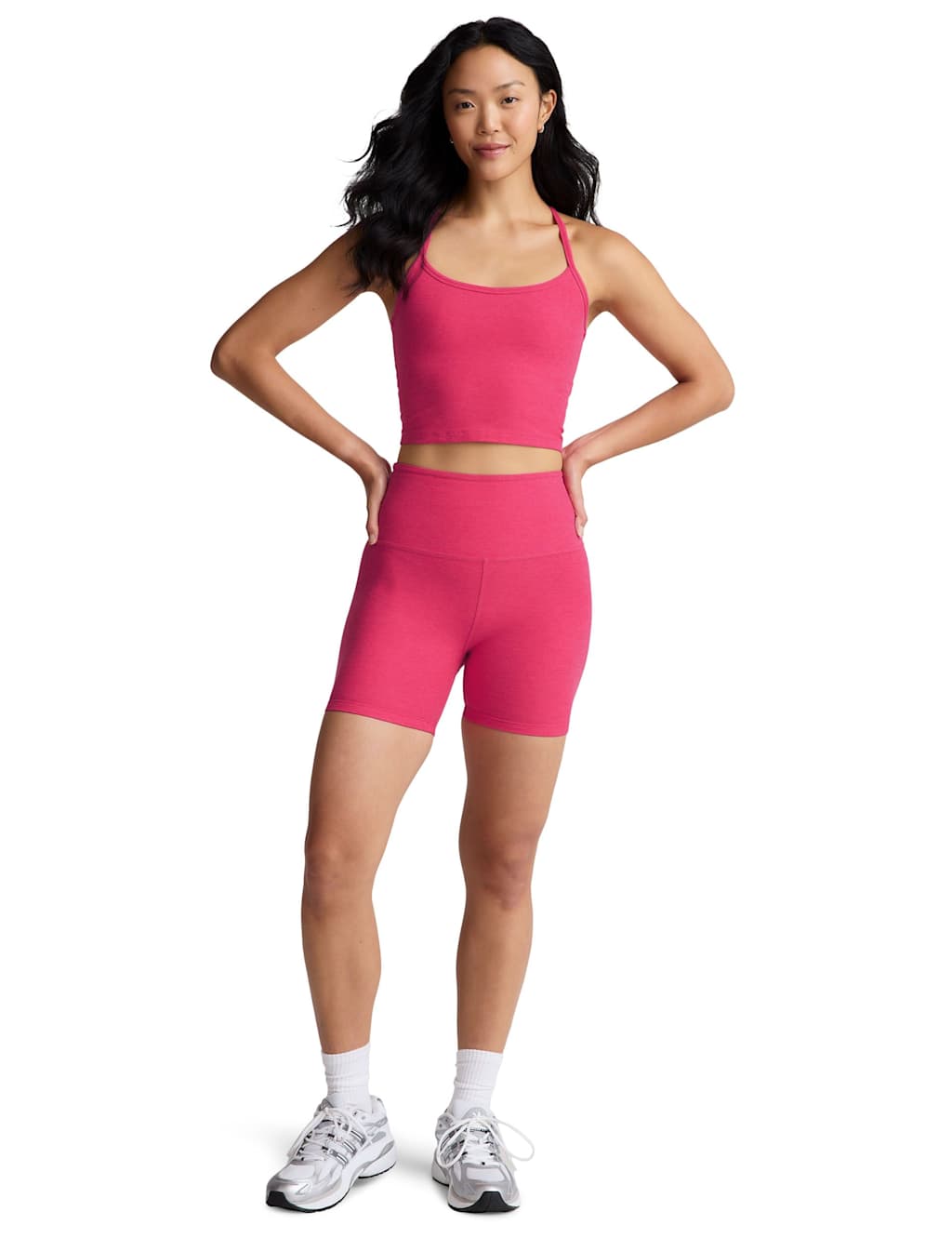 Spacedye Slim Racer Back Crop Vest Top 2 of 4