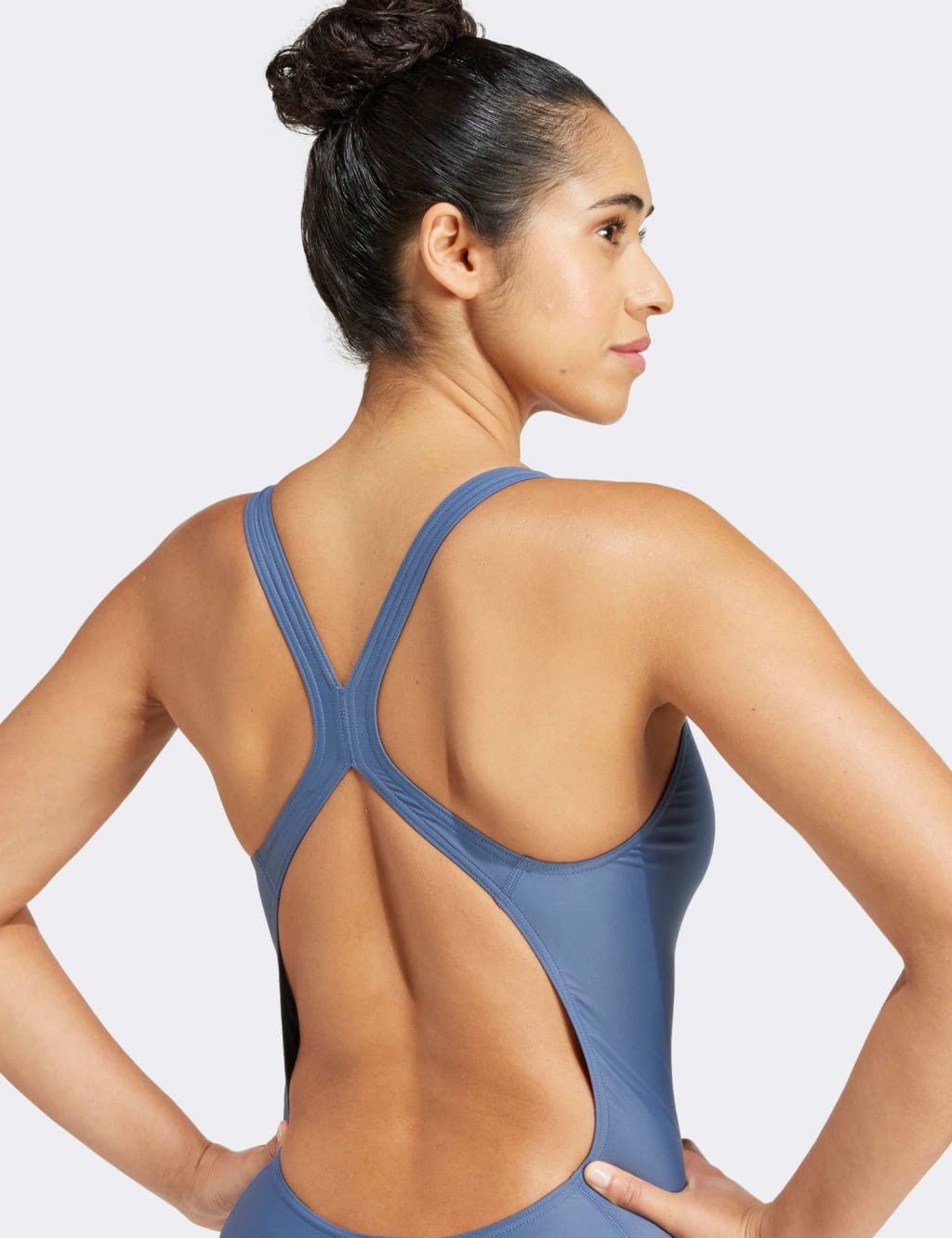 3 Bar Logo Scoop Neck Racer Back Swimsuit 5 of 6