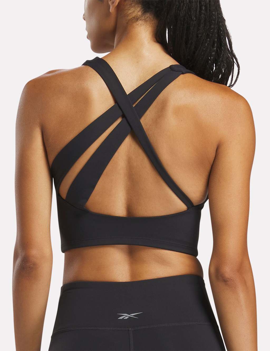Lux Square Neck Cross Back Fitted Crop Top 5 of 6