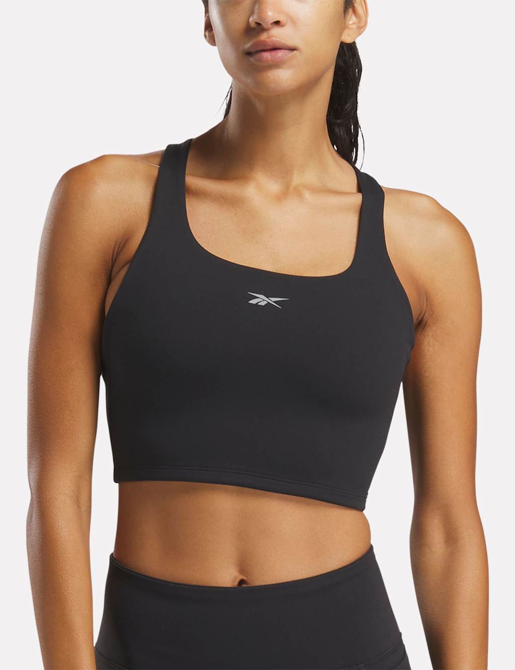 Lux Square Neck Cross Back Fitted Crop Top 6 of 6