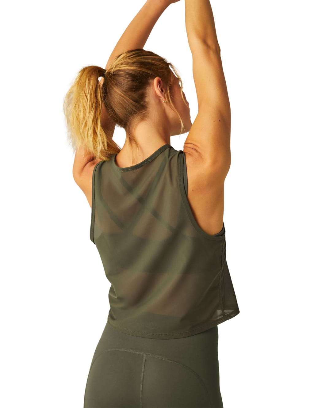 Show Of Mesh Scoop Neck Relaxed Crop Top 3 of 3