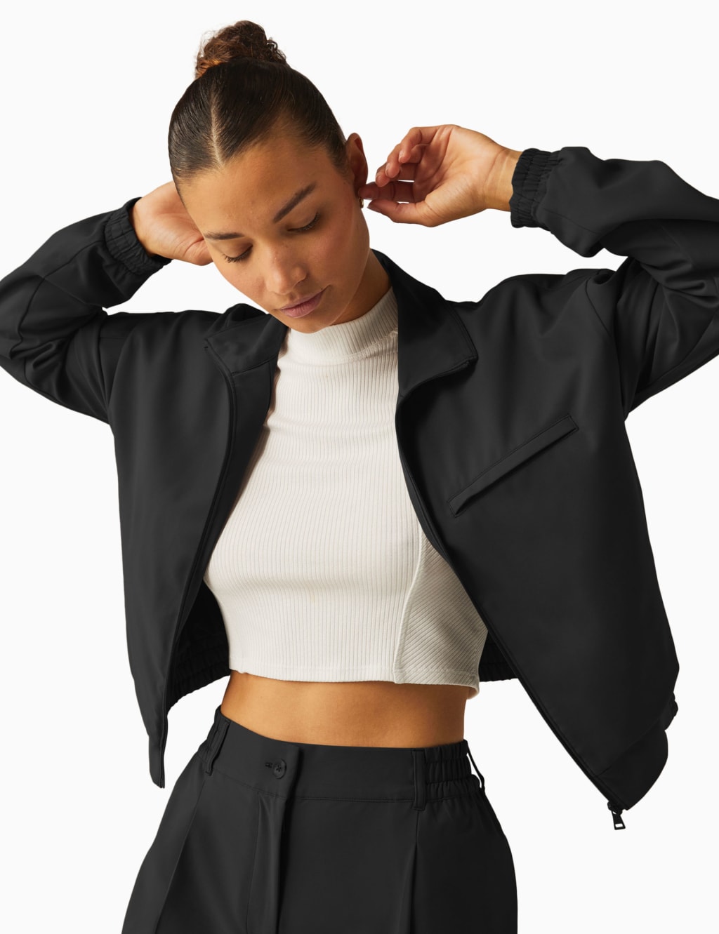 Status Pocket Sleeve Cropped Jacket